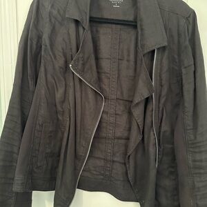 Calvin Klein Black Mixed Media Jacket
